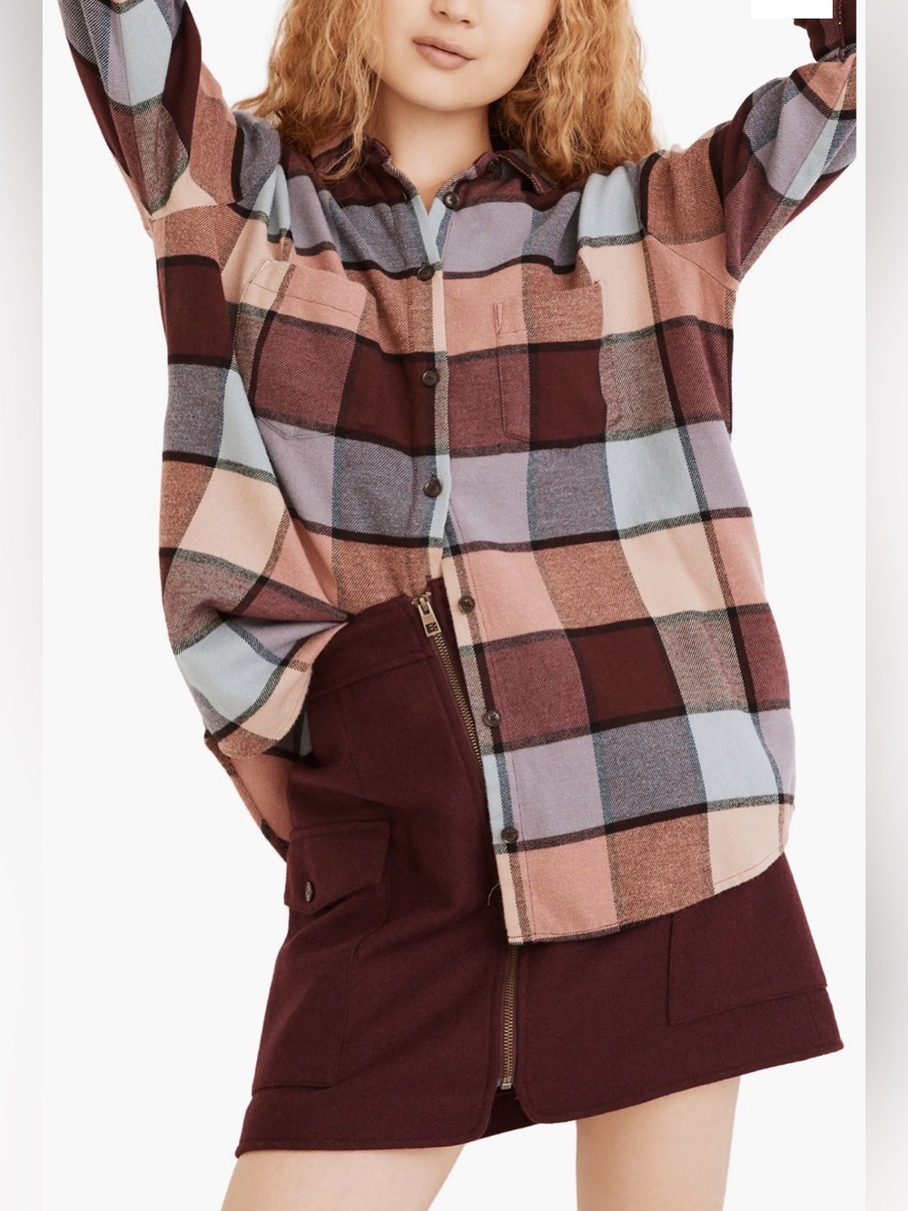 MADEWELL Flannel Sunday Shirt in Canosa Plaid